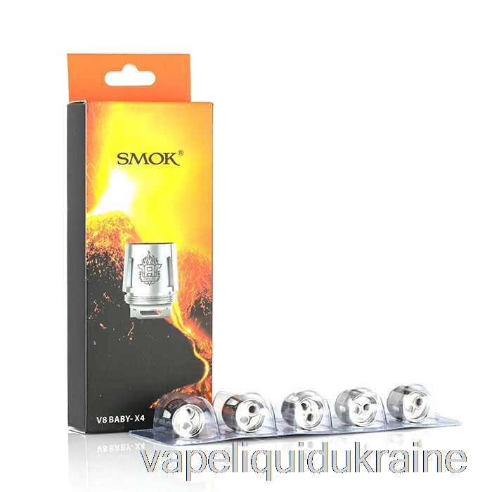 Vape Ukraine SMOK TFV8 Baby Replacement Coils V8 Baby-X4 Quadruple Core